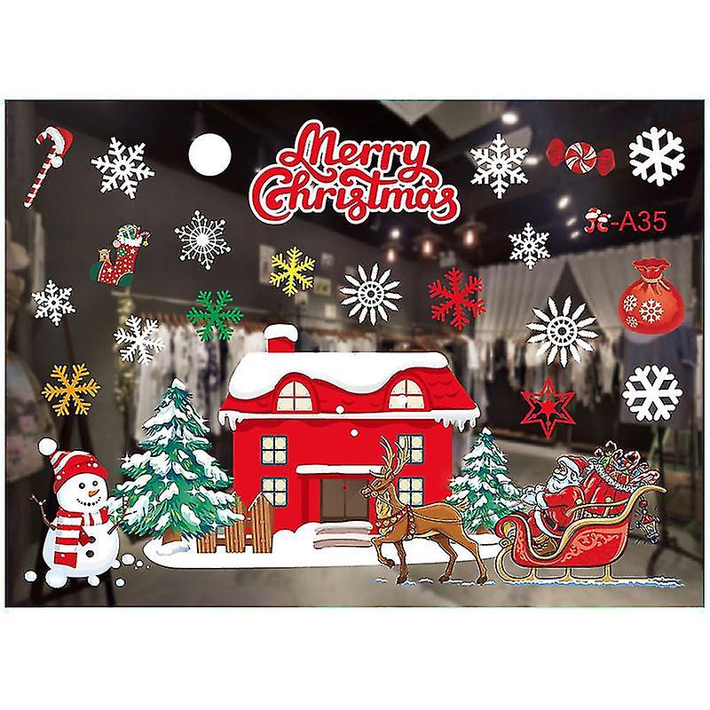 Electrostatic Christmas Window Decal Sticker No Trace Xmas Window