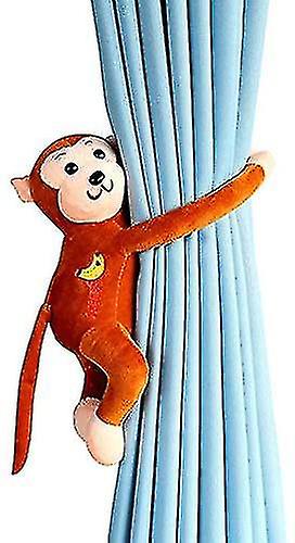2 Piece Cartoon Monkey Curtain Buckles