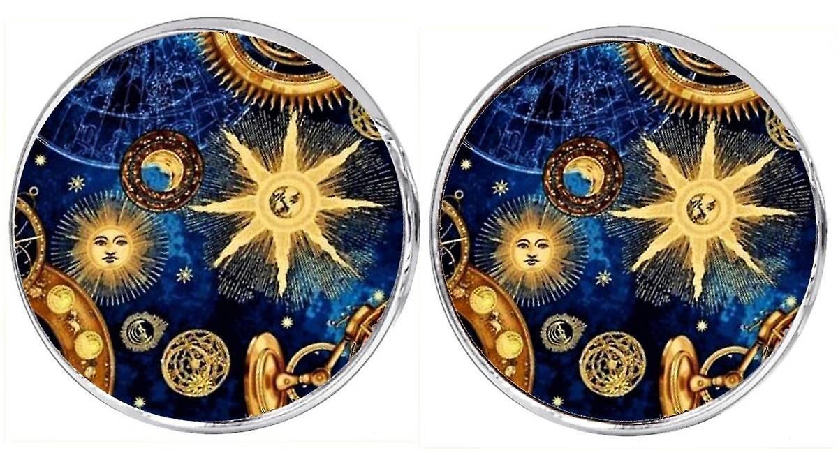 Bassin and Brown Star Flash Cufflinks - Blue/Beige