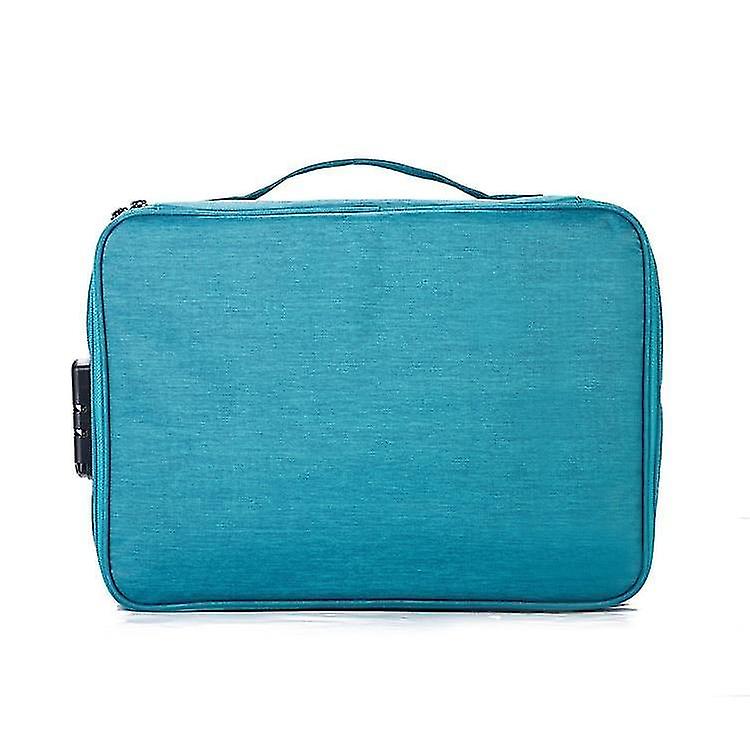 Sky Blue Large Capacity Multifunction File Folder Document Bag