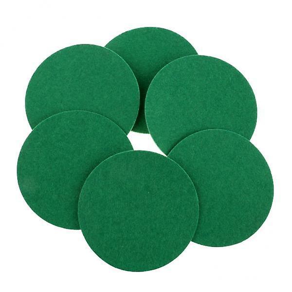 40x6 stycken Air Hockey Table Felt Pushers Byte Filt Pads Grön L