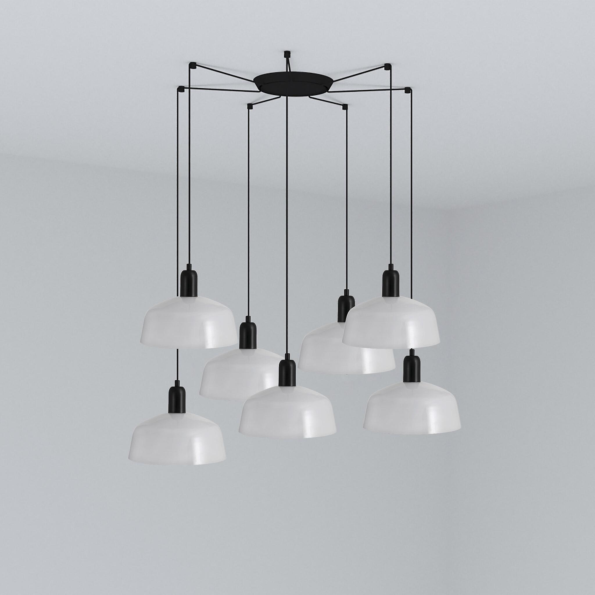 Tatawin Medium 7 Light White Cluster Drop Pendant Lamp