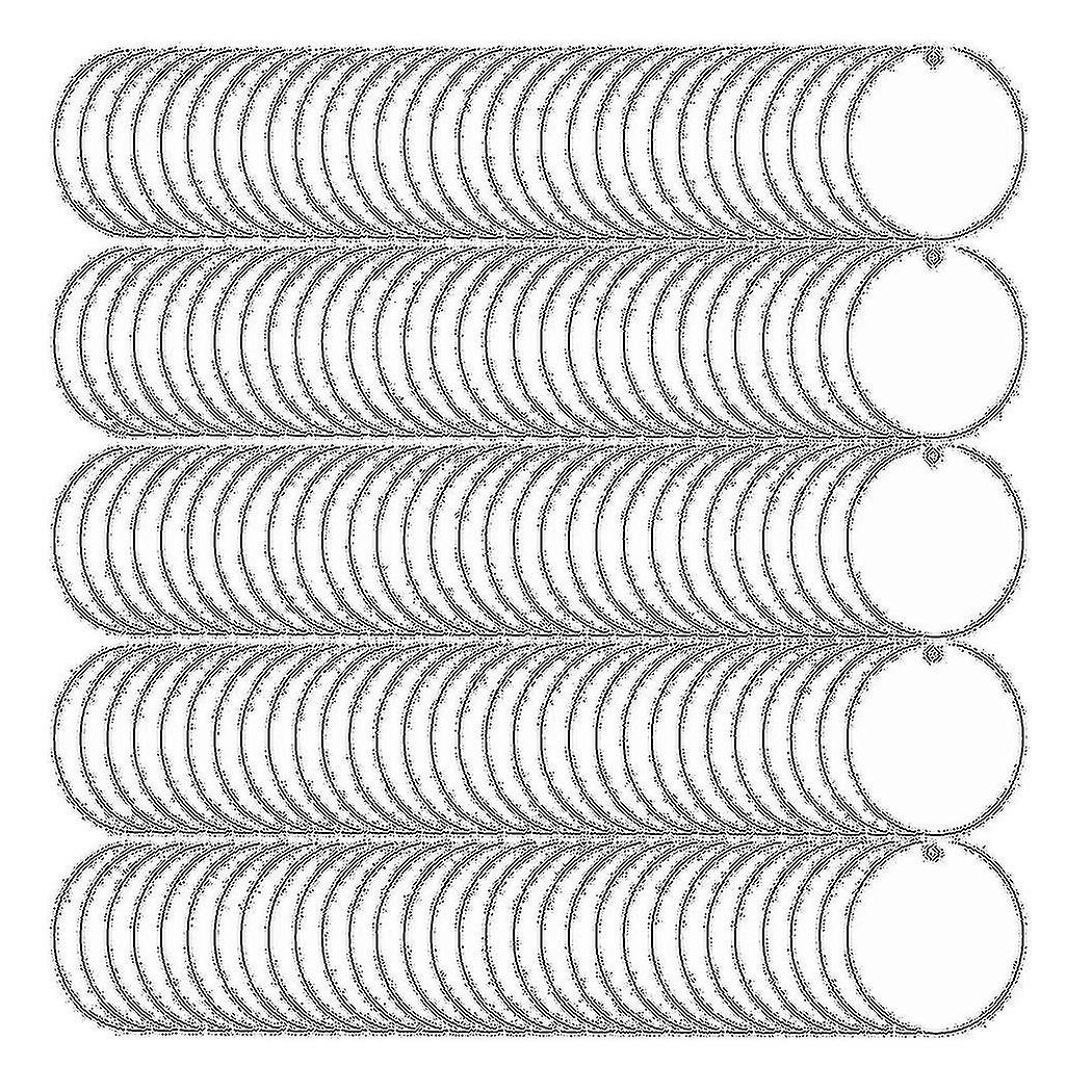 150 Pcs Round Acrylic Keychain Blanks 2 Inches Clear Acrylic Circles Discs Transparent For Diy Keyc