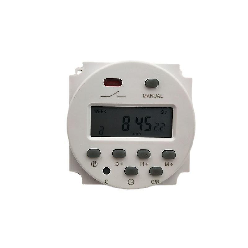 Electronic timer DC12V programs Programmable LCD display, white