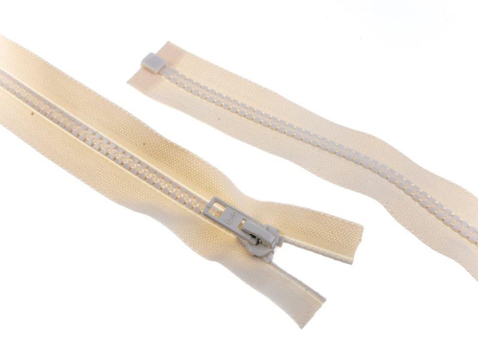 Minerva Plastic Chunky Open End Zips Cream - 35 cm - each