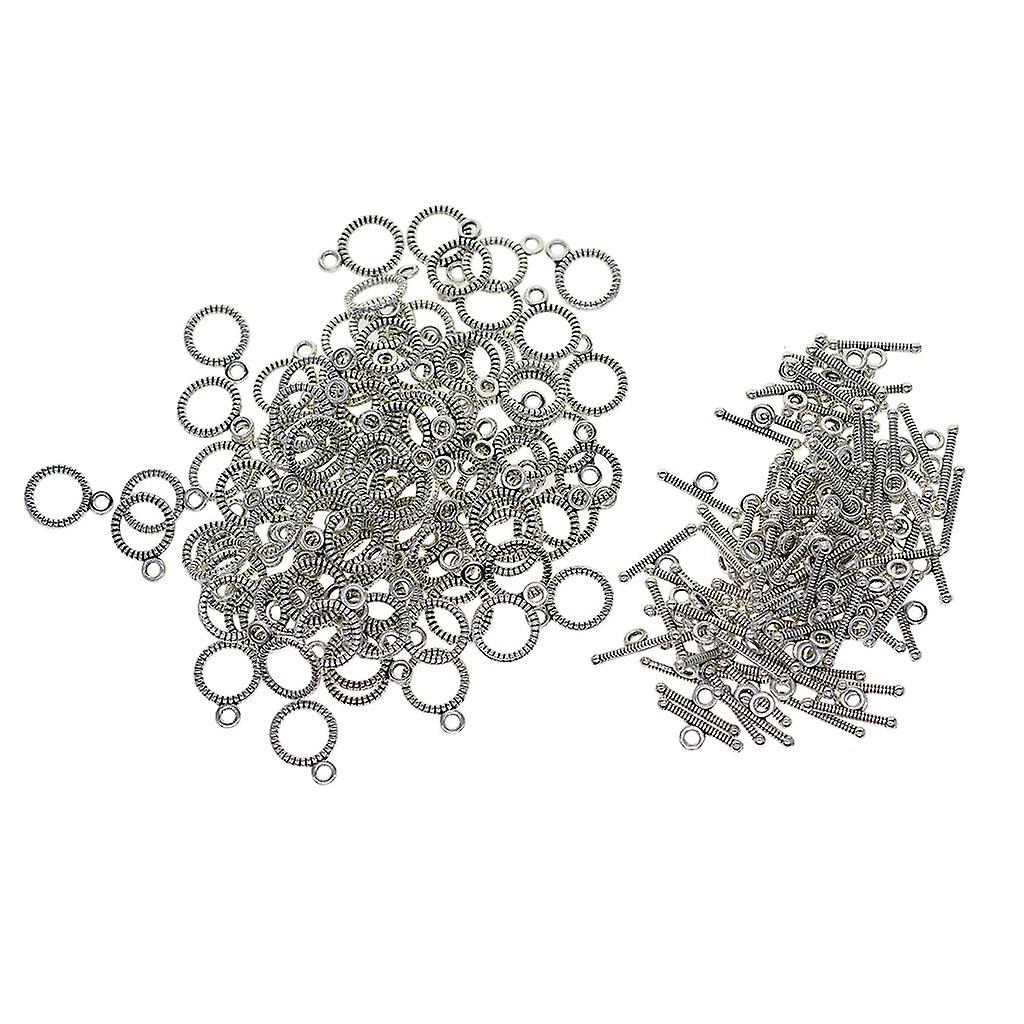 100 Sets Tibet Silver OT Toggle Clasp Jewelry making clasp DIY Findings
