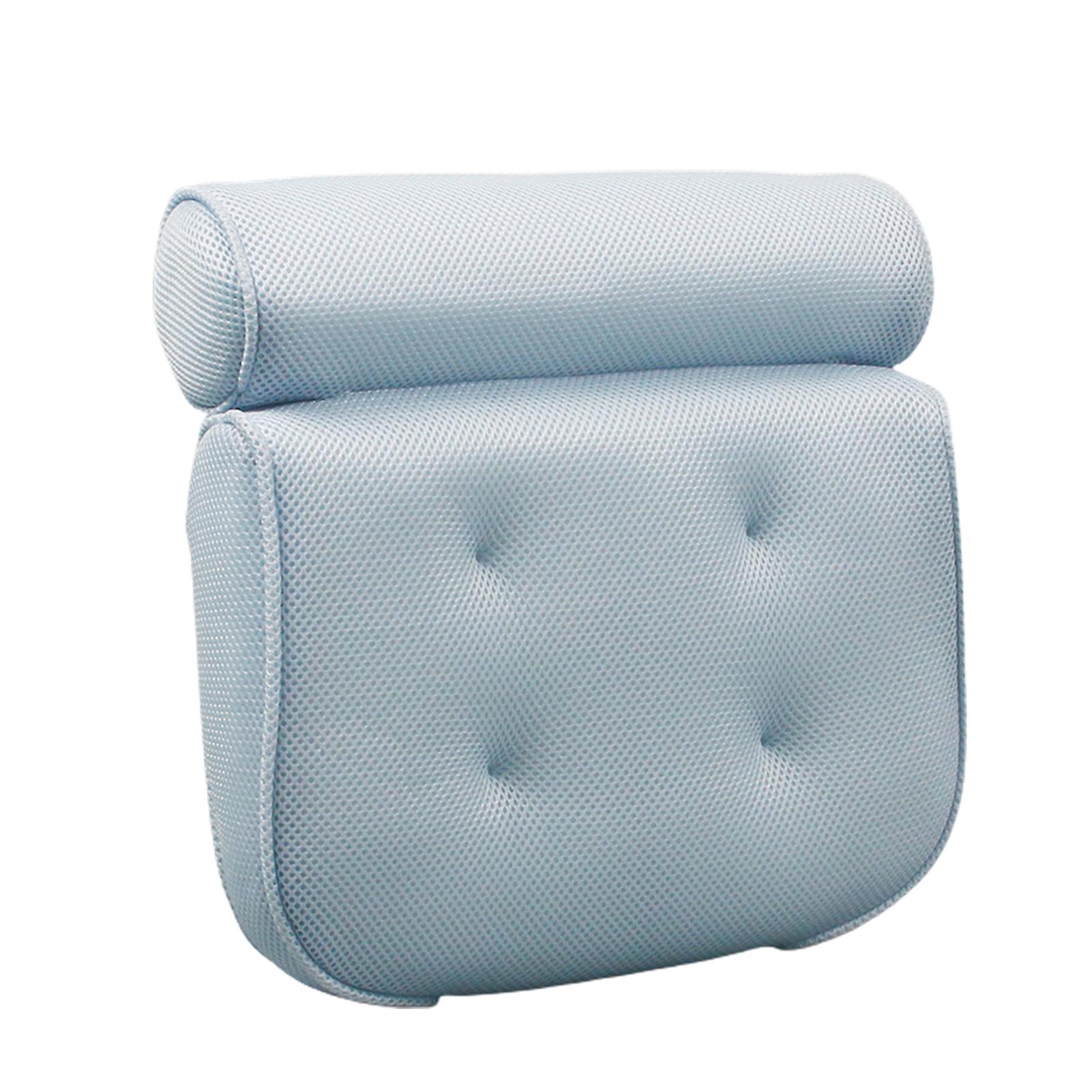 Bath Pillow Breathable Ergonomic Design Bath Accessories Bathtub Pillow With 6 Non-slip Suction Cups For Home