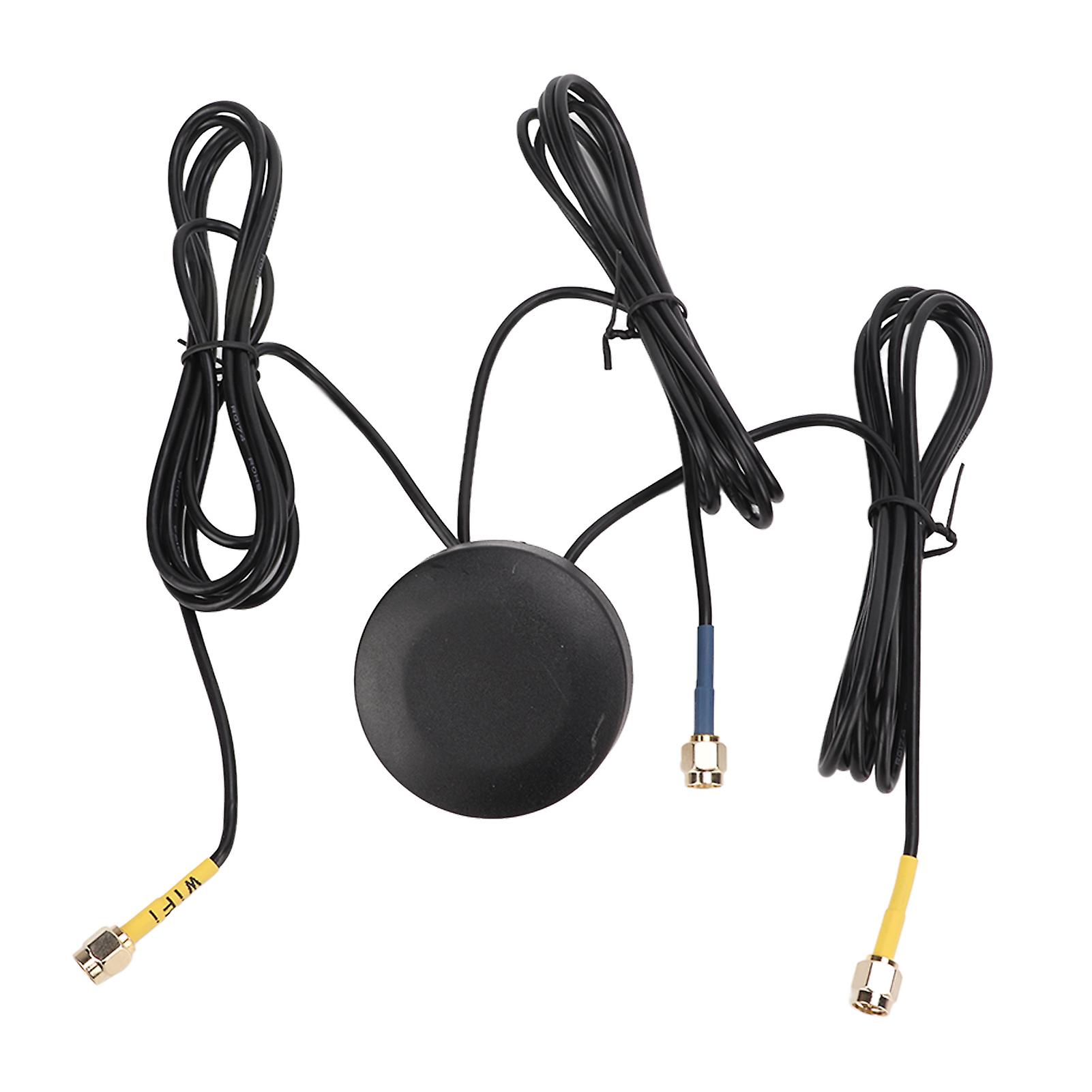 Qukaim Outdoor Cabinet Antenna Stereo Dual Channel Splitter, 4 In 2 Out Mixer Ground Noise Isolation Amplifier, Suitable for Radio Transceiver,