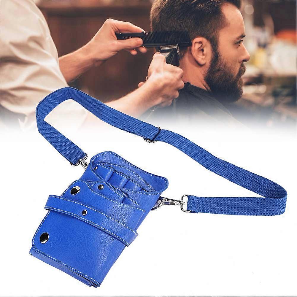 Portable Waist Bag for Barber Scissors Hair Clipper Comb Hairdressing Tools Storage Bag Blue