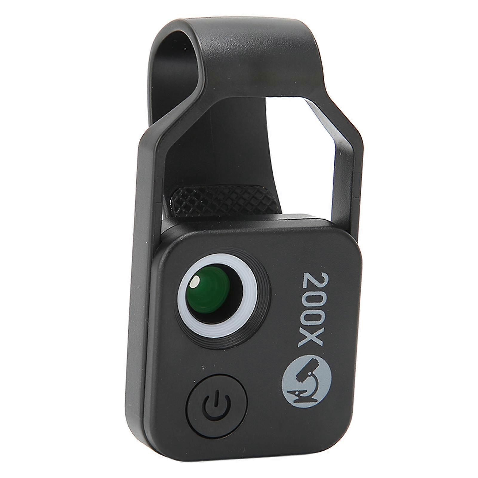 200X Mini Pocket Phone Microscope with CPL Lens - Universal Clip for iPhone & Android