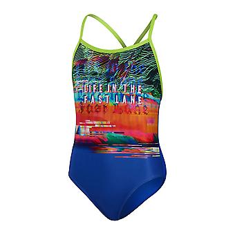 Speedo Girl´s Fast Lane Placement Vback Swimsuit -...