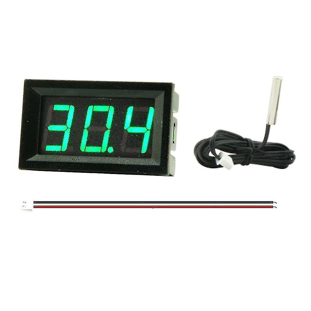 4-30v Single Display Digital Thermometer With Metal Probe Temperature Sensor-hao