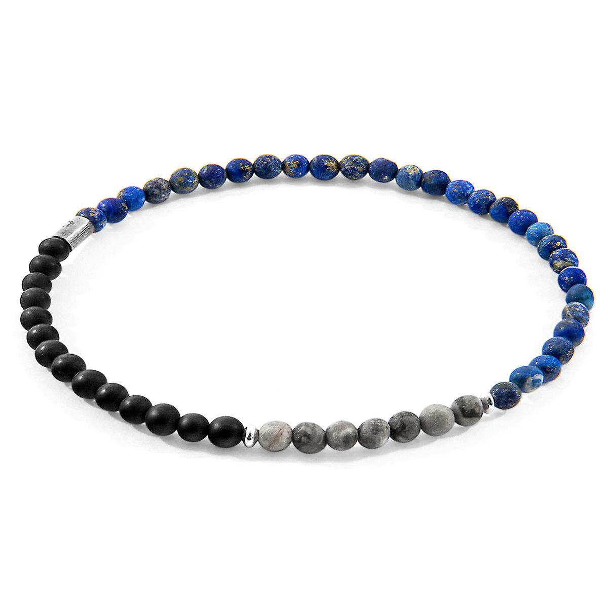 ANCHOR & CREW Joshua Silver and Stone SKINNY Bracelet