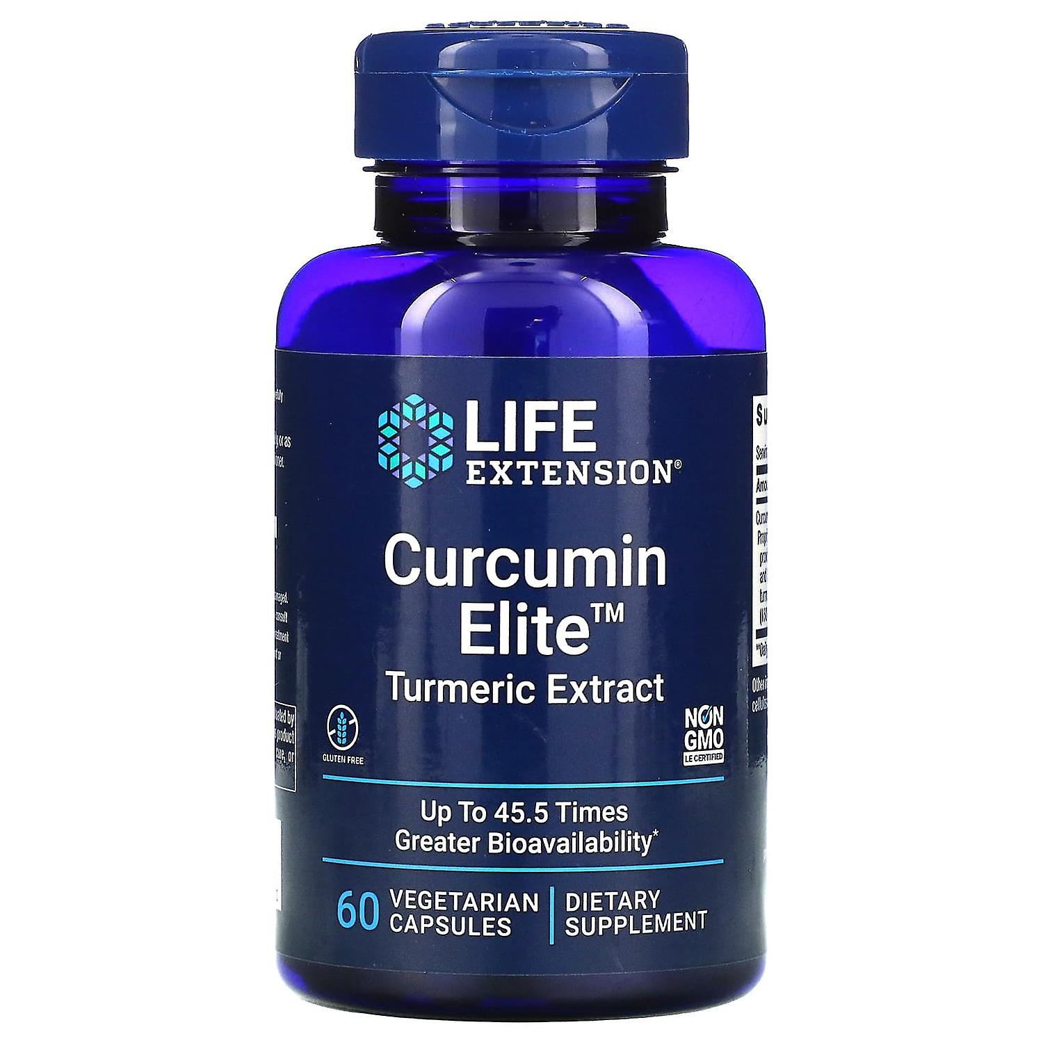 Life Extension, Curcumin Elite, Turmeric Extract, 60 Vegetarian Capsules