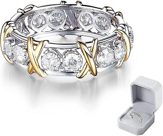 Magnetic Zircon Shaping Cross Full Moissanite Diamond Ring, Unclog Bloodstream And Lymph Nodes Tw