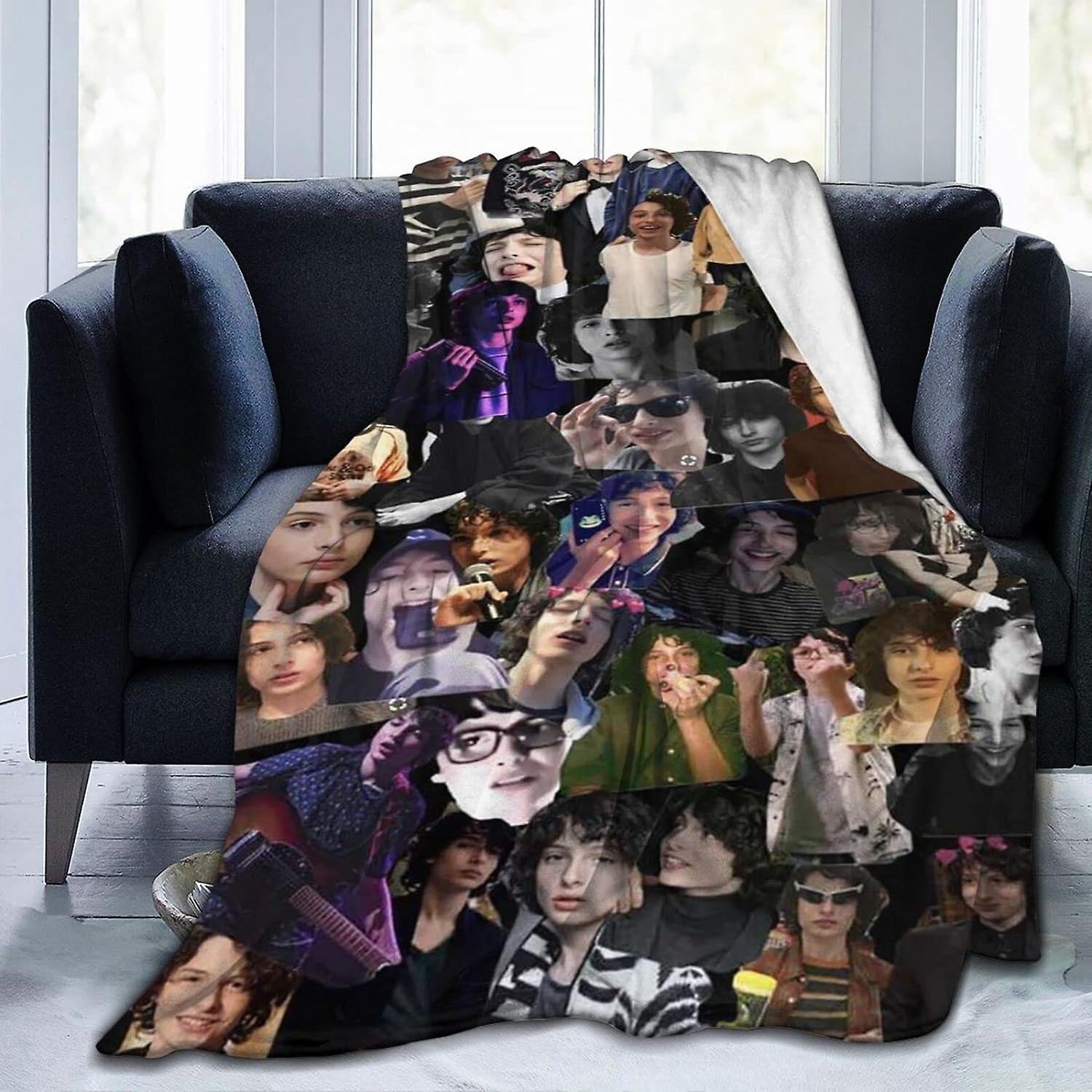 Finn Wolfhard Throw Blanket, Super Soft & Comfy Flannel Fleece Blanket, Plush Blanket ABD3150