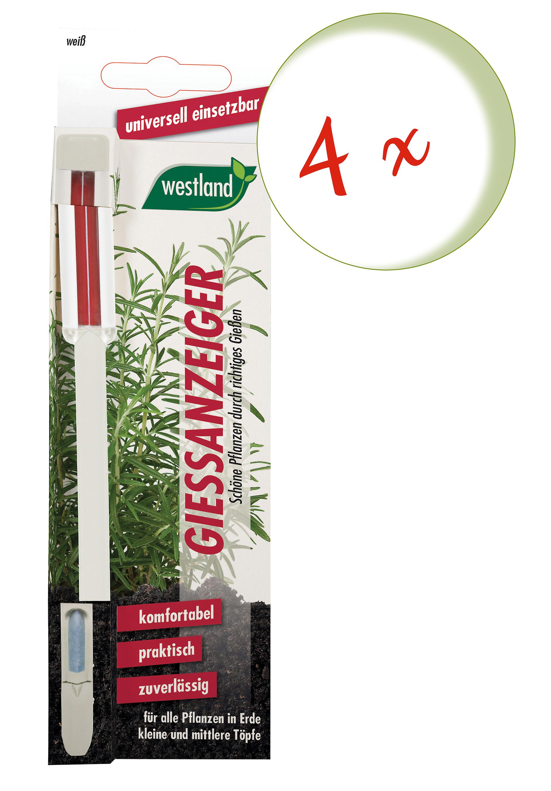 4 x WESTLAND® watering indicator for potting soil, 16 cm white
