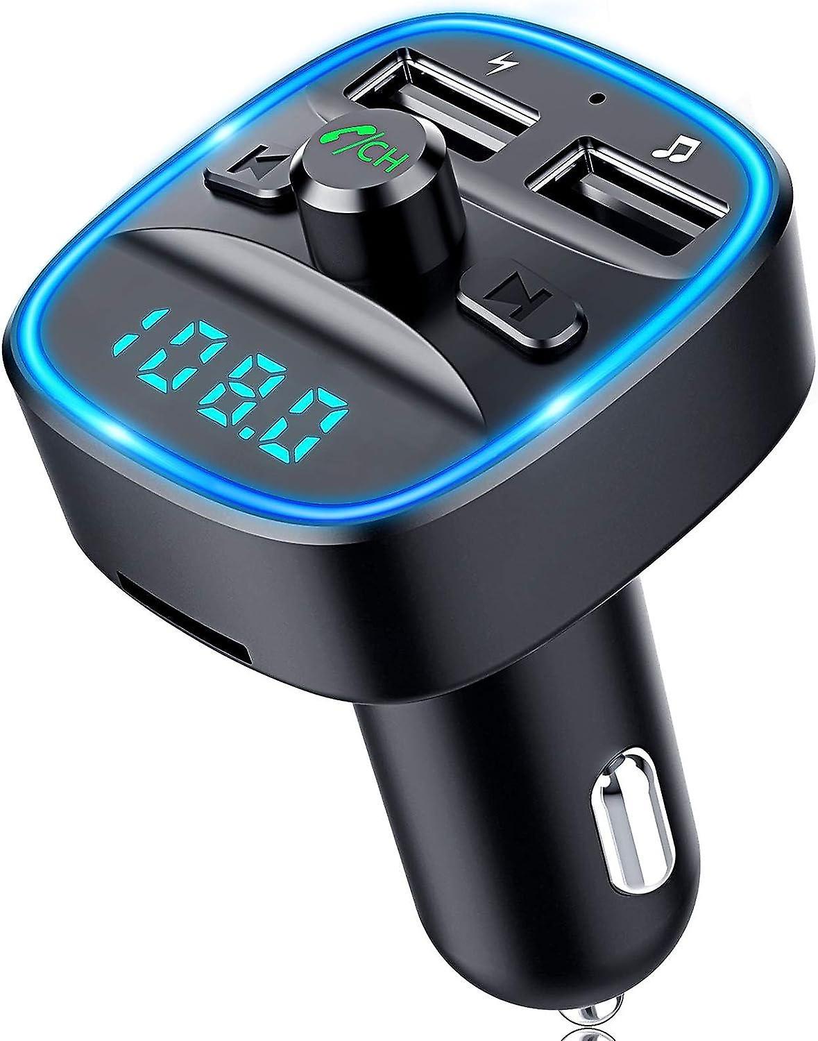 Bluetooth FM Transmitter with 2 USB Ports and Hands-Free Function