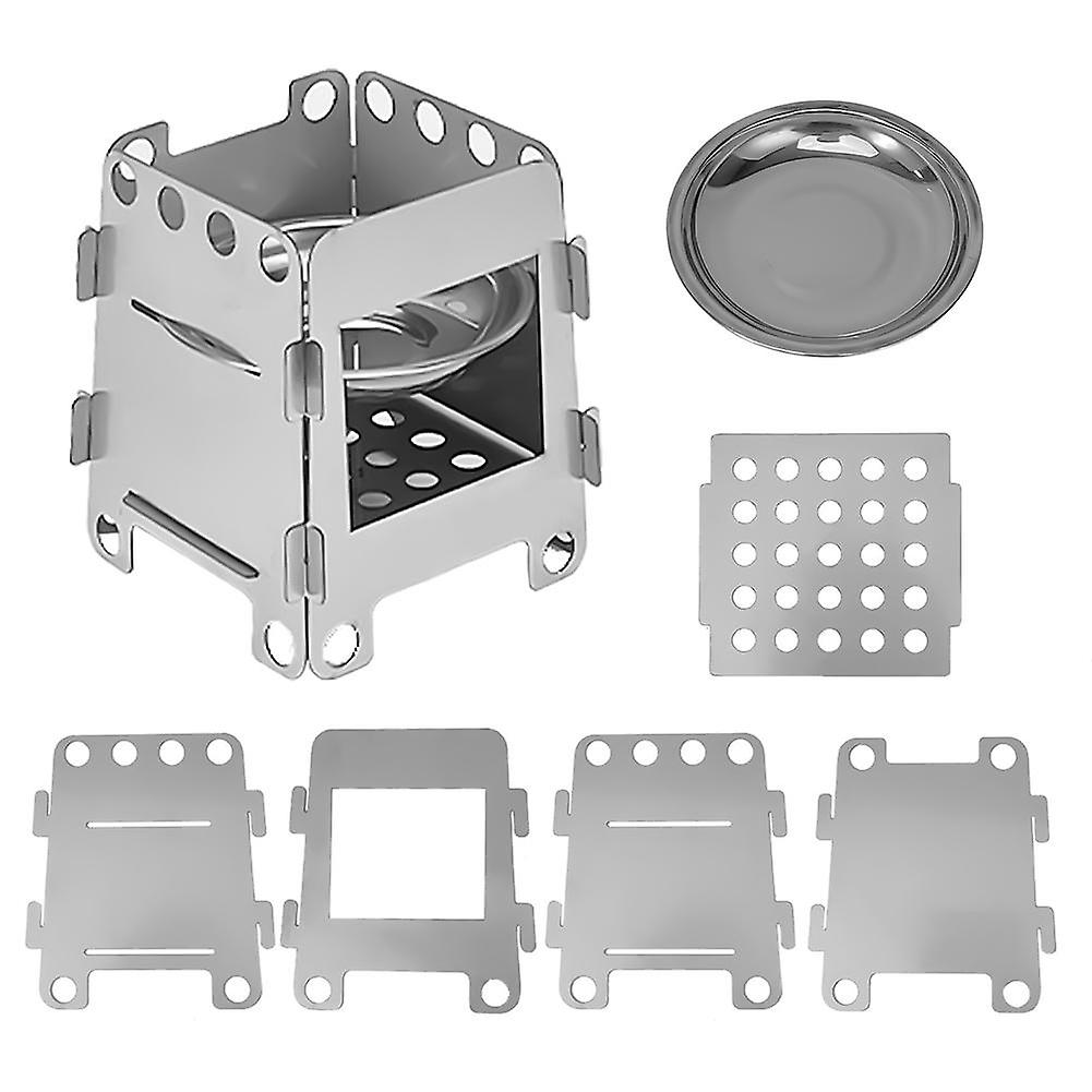 Folding Camping Wood Stove With Stainless Steel Lightweight Firewood Stove For Outdoor D3Z8 BBQ Portable Picnic Traveling Hiking