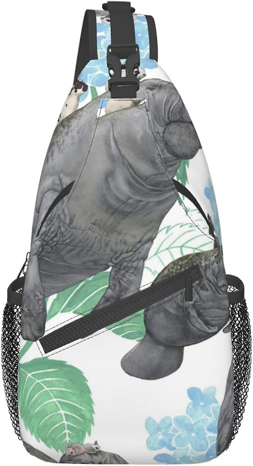AI01115 We'Re All Mad Here Sling Bag,Shoulder Backpack Chest Pack Causal Crossbody Daypack For Women Men Hiking Travel