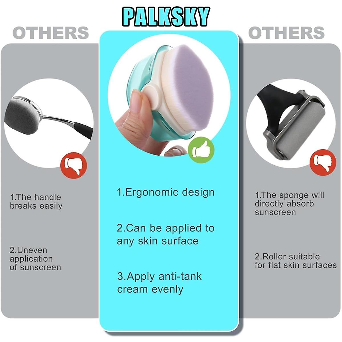 Sunscreen Applicator for Kids,Sunscreen Brush with Protective Cap,Sunscreen Lotion Applicator Travel Sunscreen Brush(A)