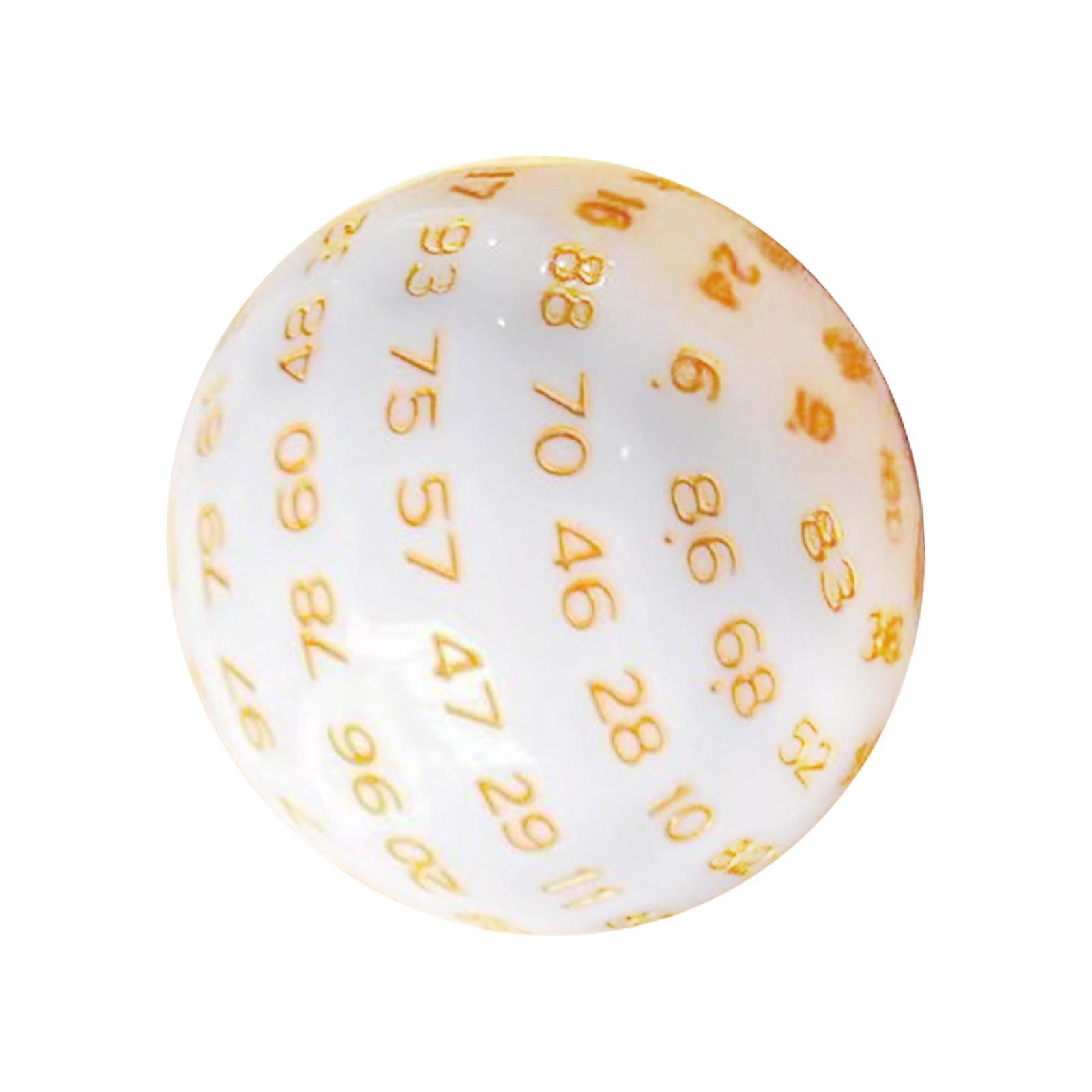 100 Sided Dice Acrylic Compact Large D100 Dice for Board Game Table Game Yellow