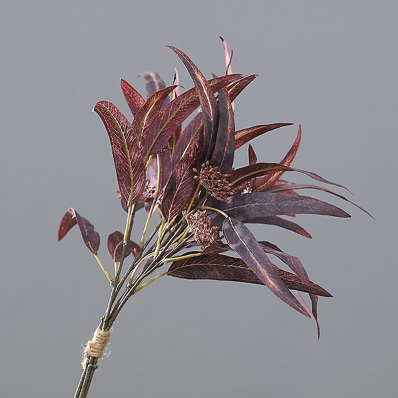 2022 New Eucalyptus Tree Branch Round Leaves Artificial Leaf Retro Eucalyptus Plant Decoration Fake Flower Faux Foliage