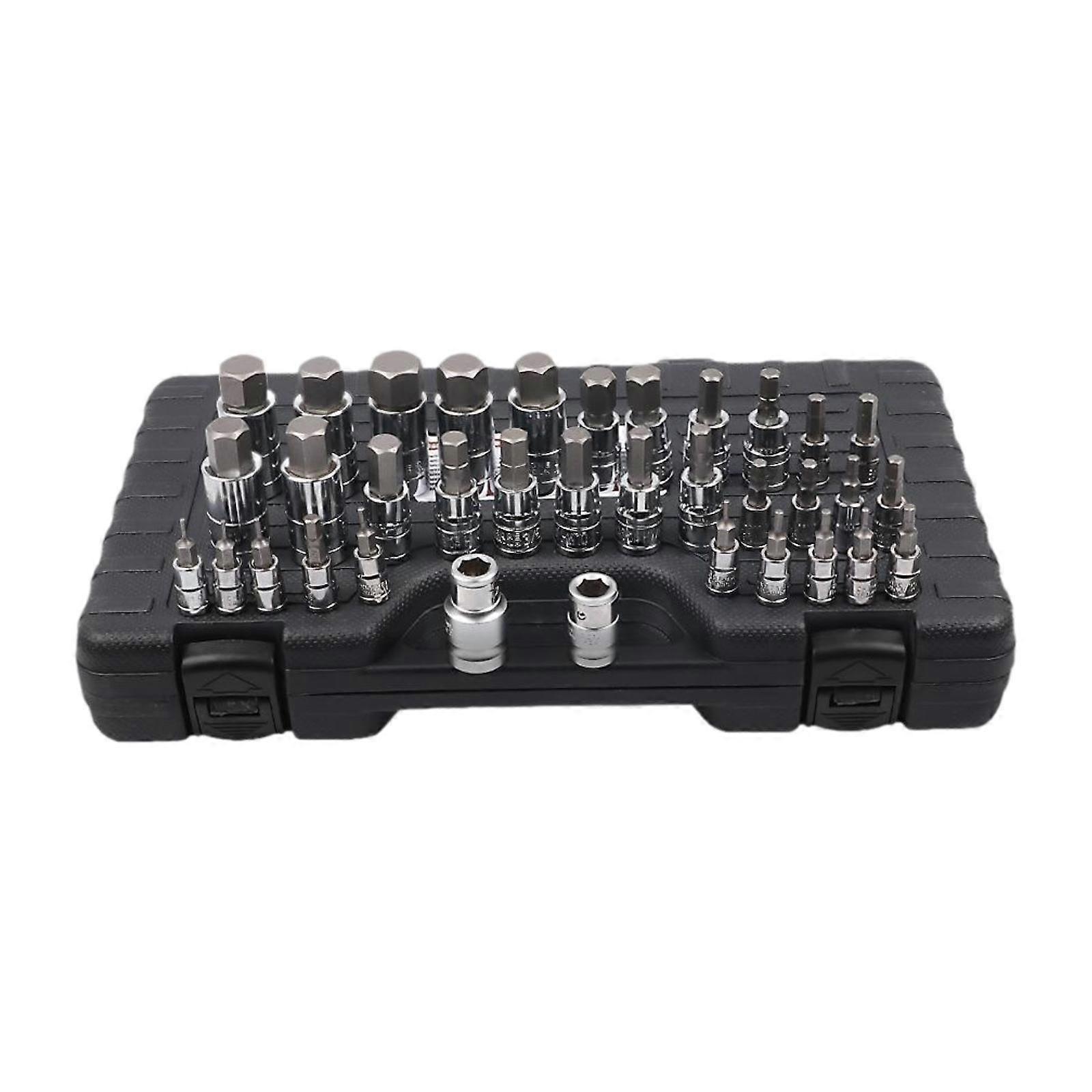 36x Socket Adapter Set Enhanced Storage Case Steel Professional Star Bits Set