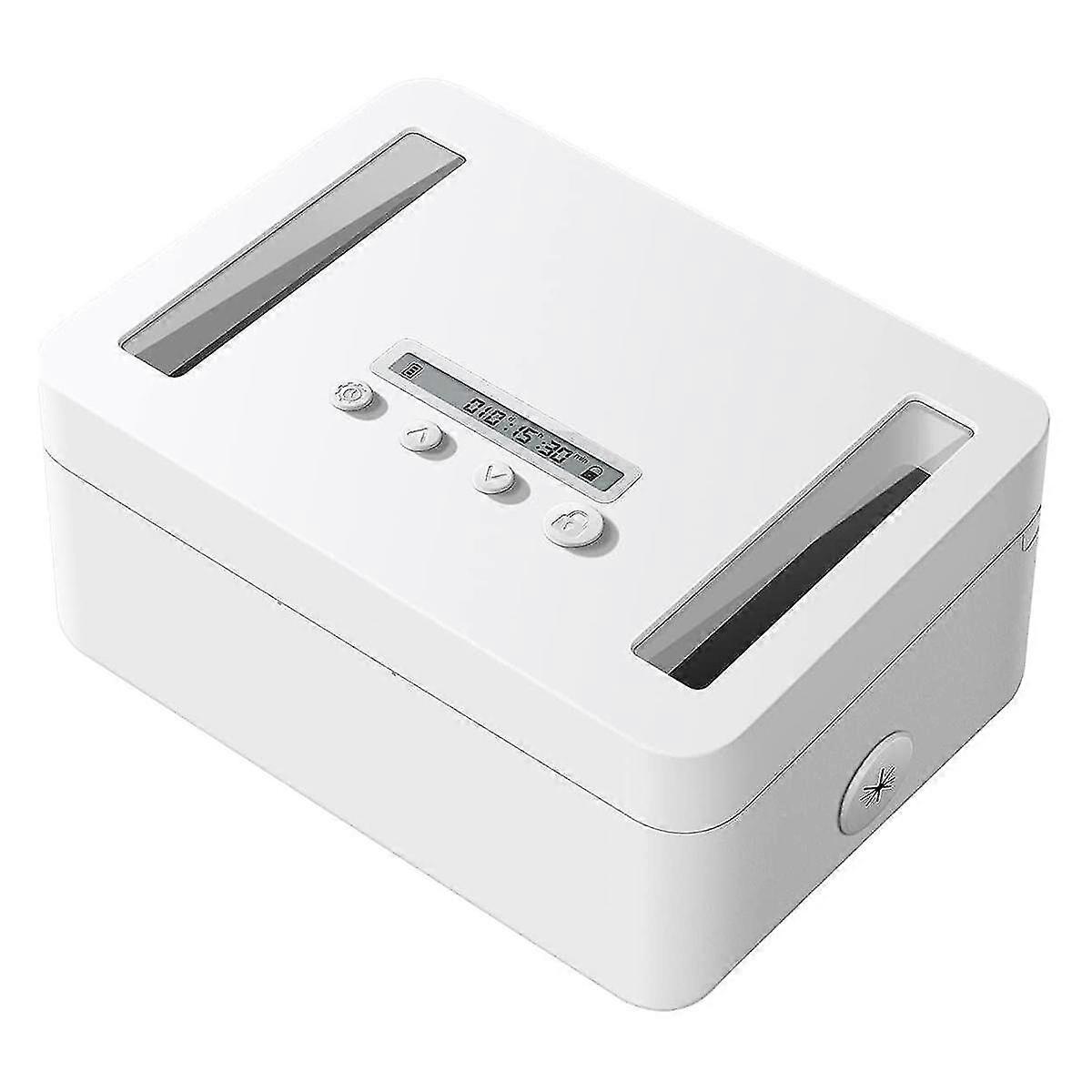 Metal Timed Lock Box,Time Lock Box with Child Lock and LED Display,Self-Control Timer Locker for Ph