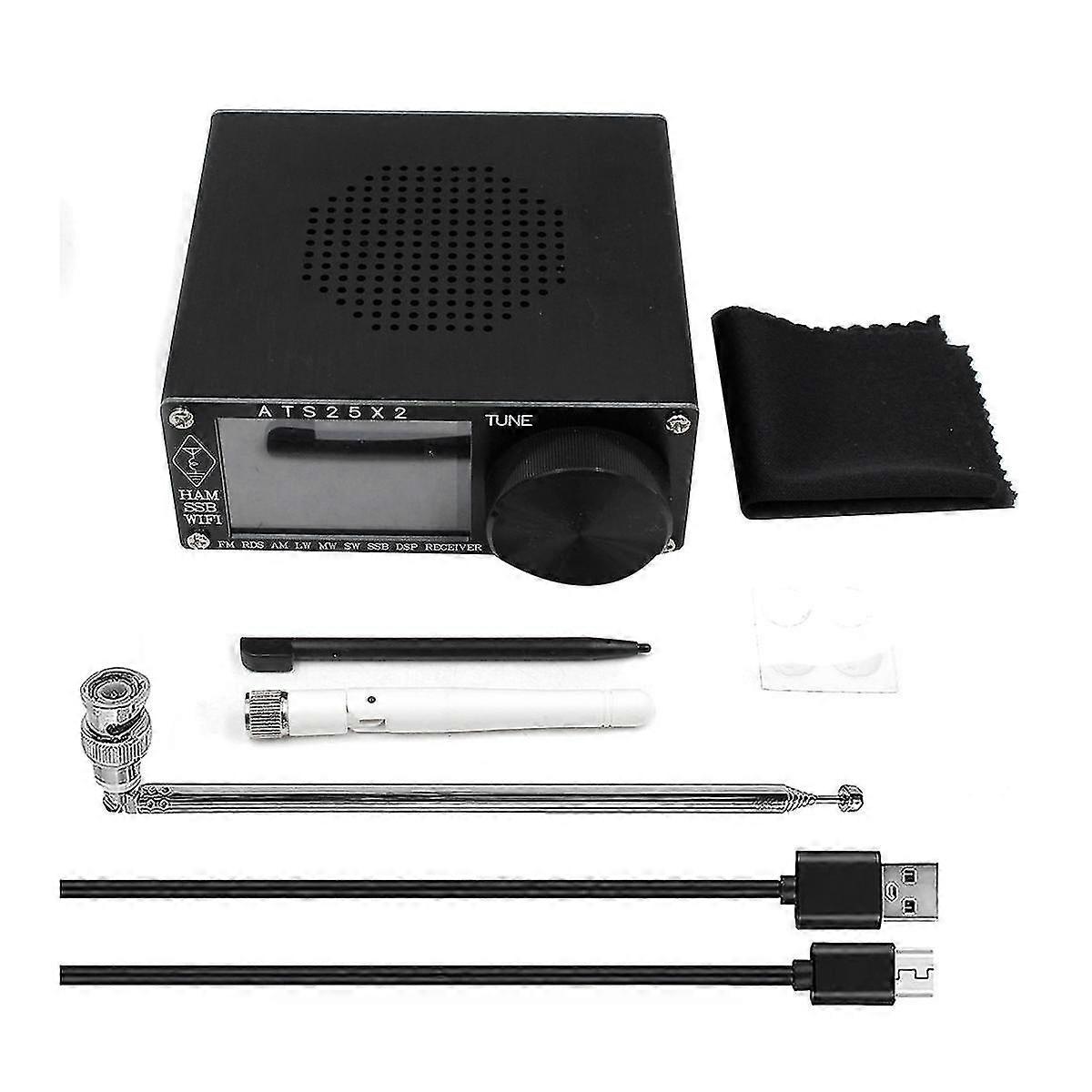 -25x2 Fm Rds Full Band Radio Receiver Metal Housing Dsp Receiver With Built-in 3.7v/2000ma -battery
