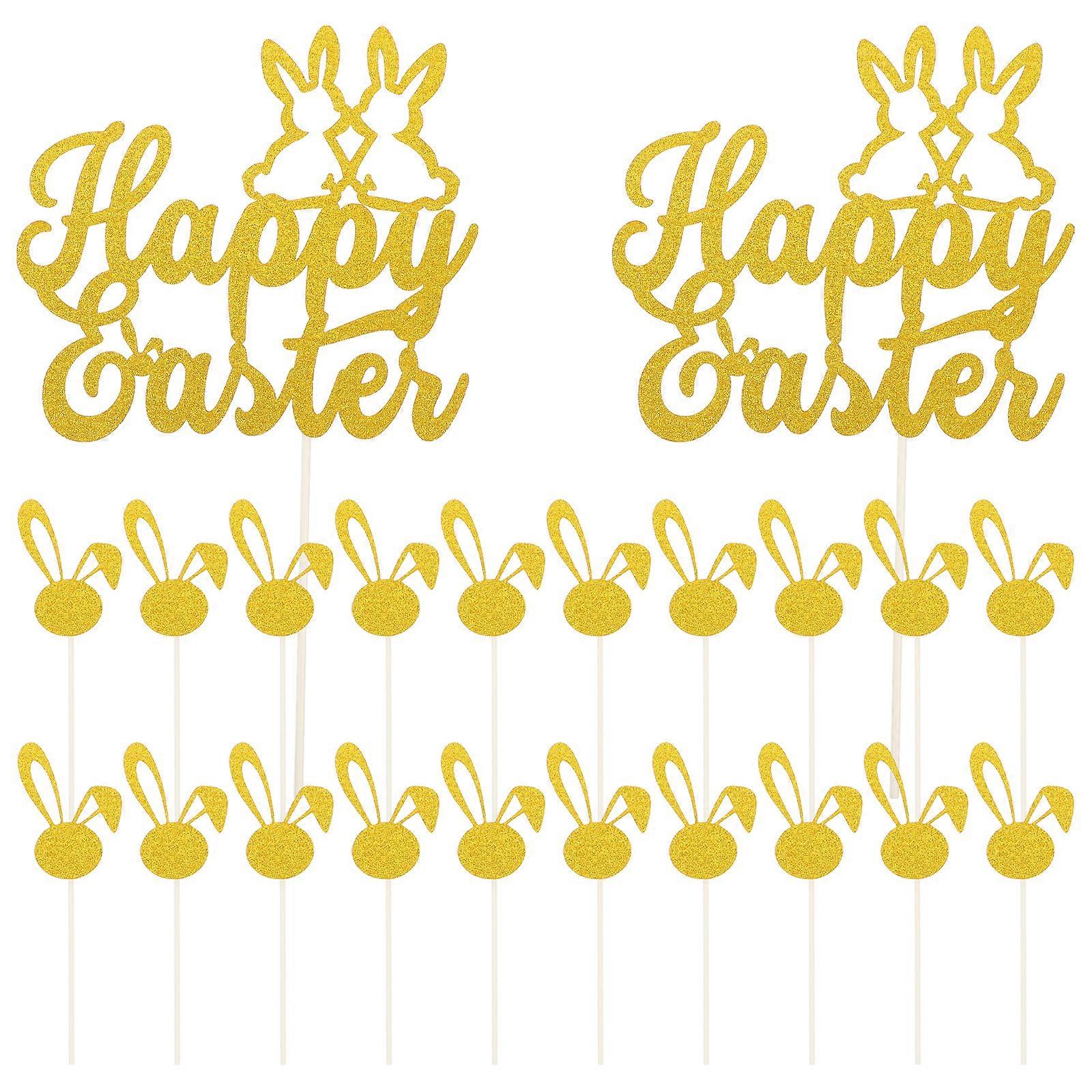 1 Set Cartoon Easter Cake Picks Easter Cupcake Decoration Cupcake Toppers