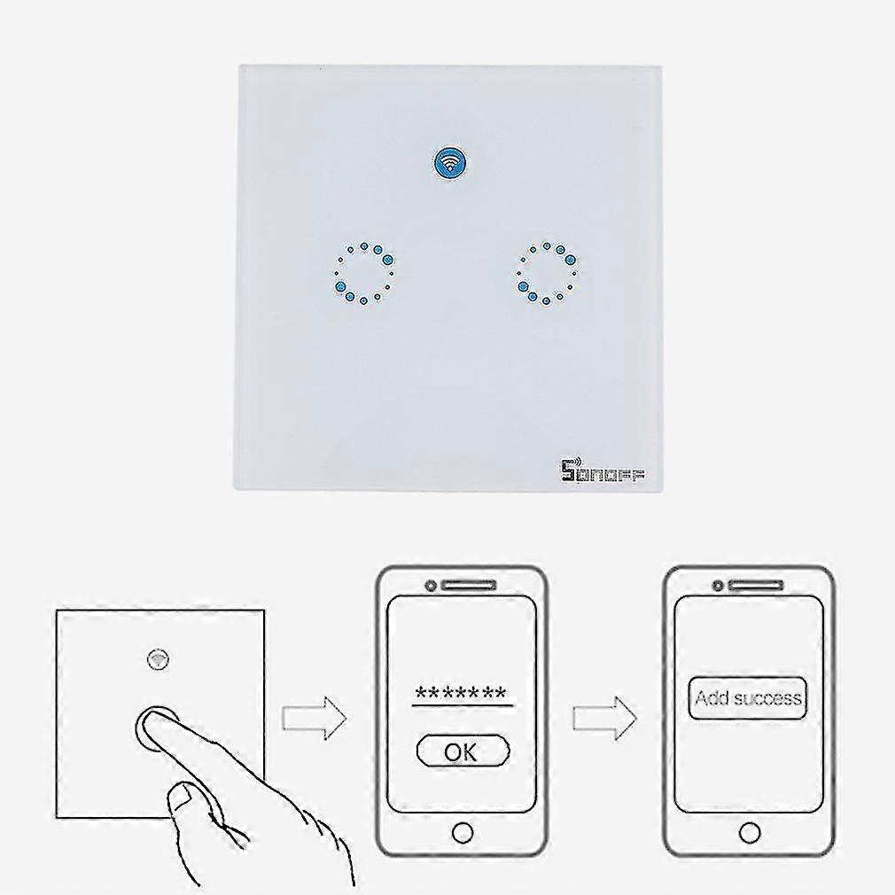 Sonoff Touch Smart Wall Wifi Light Switch Glass Panel Touch Led Lights Switch