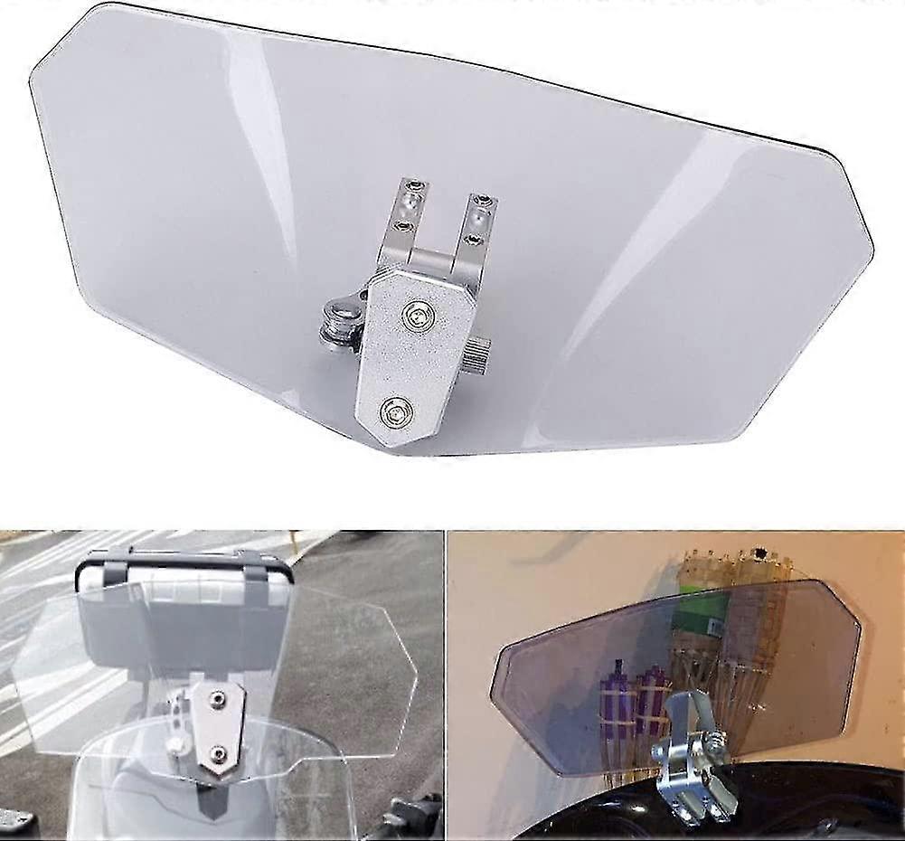 Exquisite [ Ready Stock ] Universal Motorcycle Windshield Extension Heightened Airflow Adjustable Windscreen Wind Deflector With Bracket