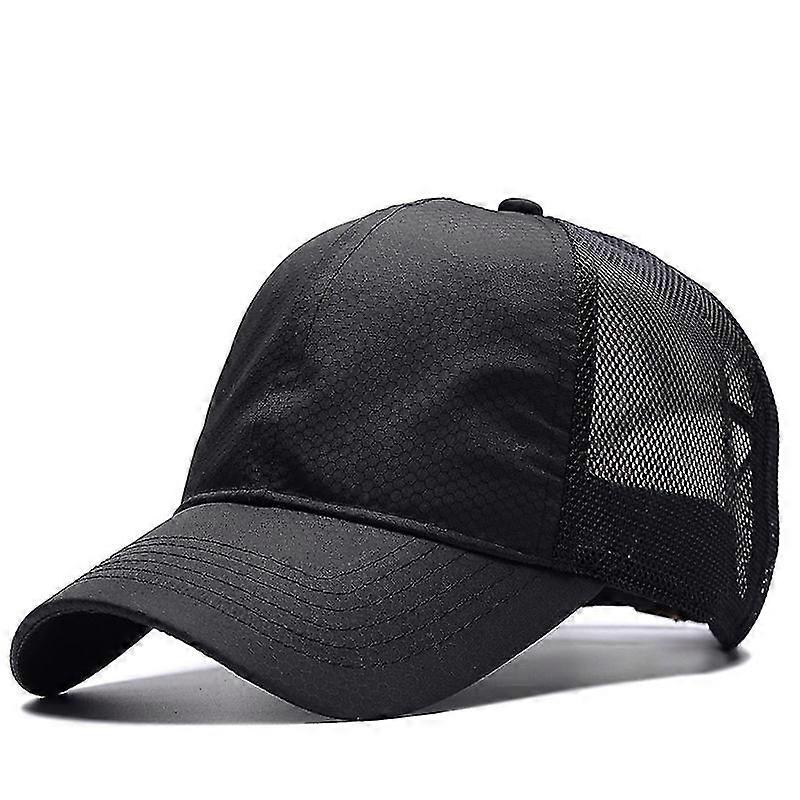 GYFDYM Male Large Size Peak Cap Men Summmer Mesh Truker Hats Big Bone Man Dry Quickly
