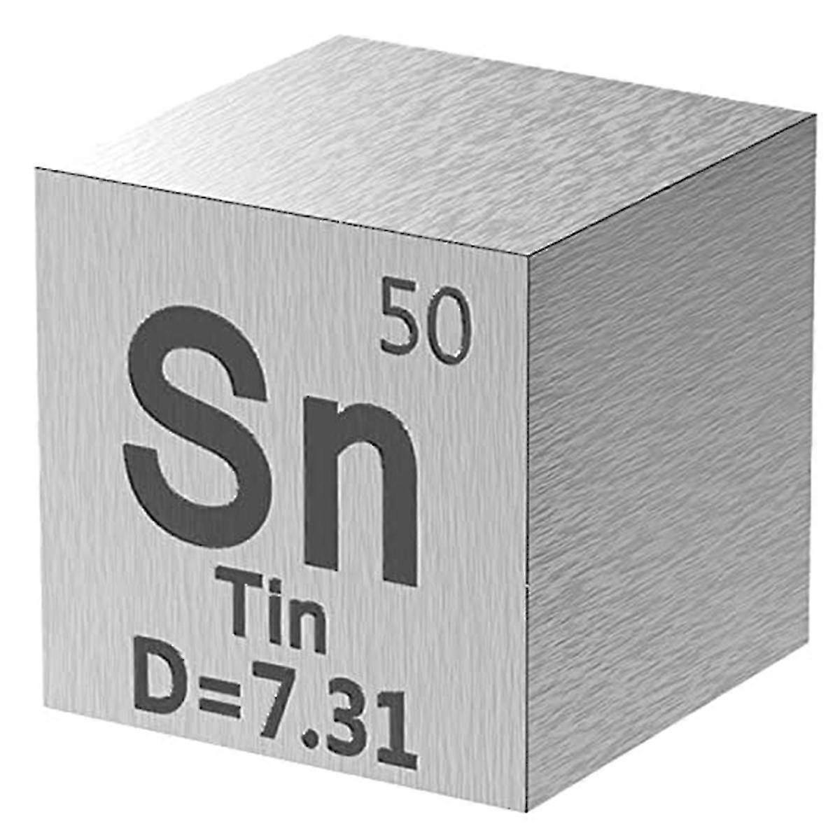 Tin Elements Sn Density Cube - Elements Collection Periodic Table - Lab Experiment Material Diy Dis