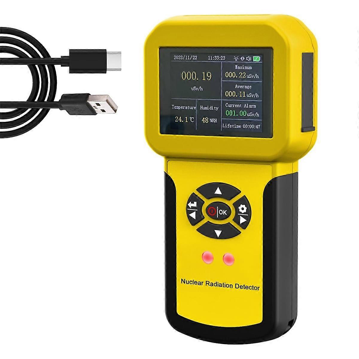 Professional Nuclear Radiation Detector Geiger Counter Radiation Detector Y X-Ray Gamma,with Alarm Set,-886A