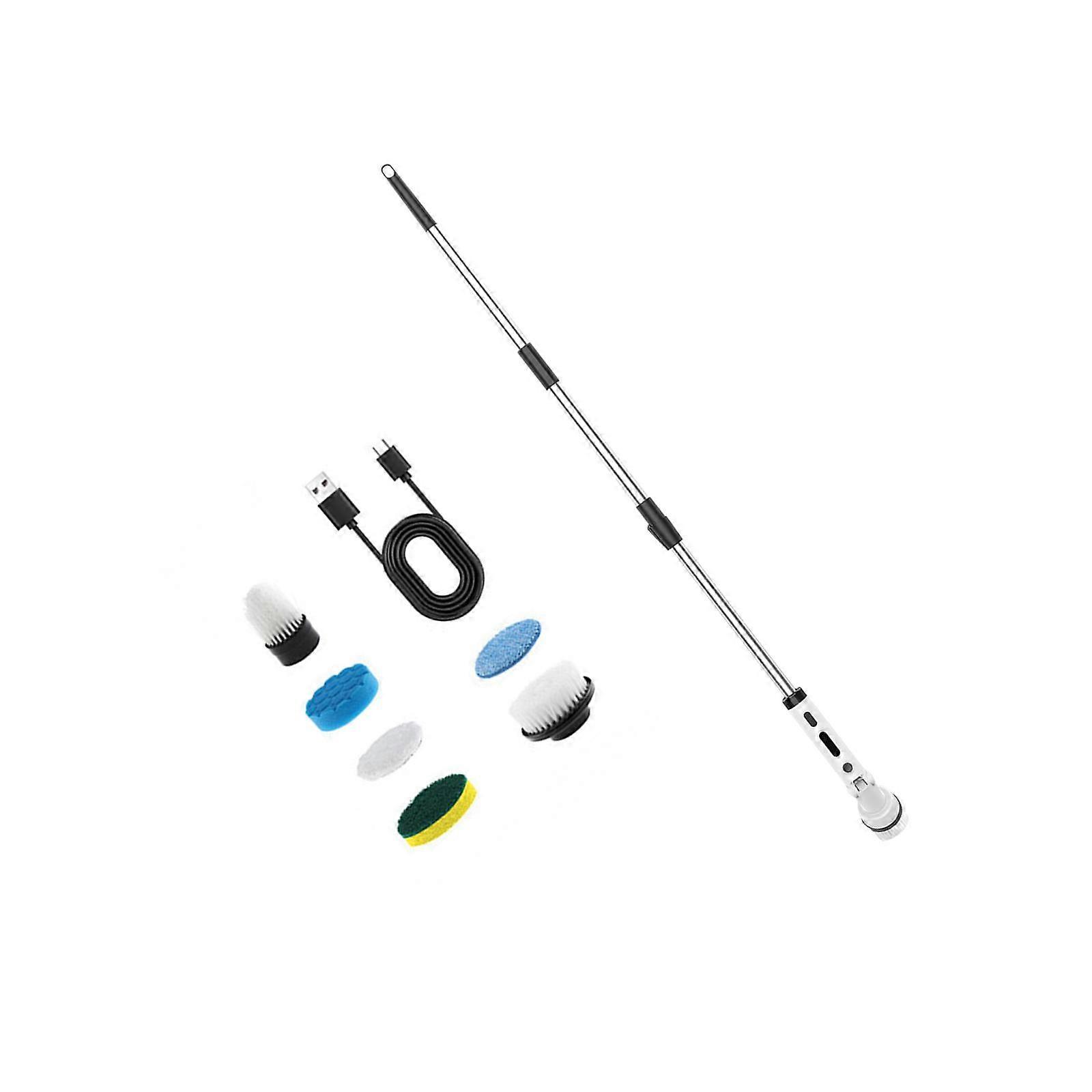 Electric Cleaning Brush Convenient Extendable Long Handle for White