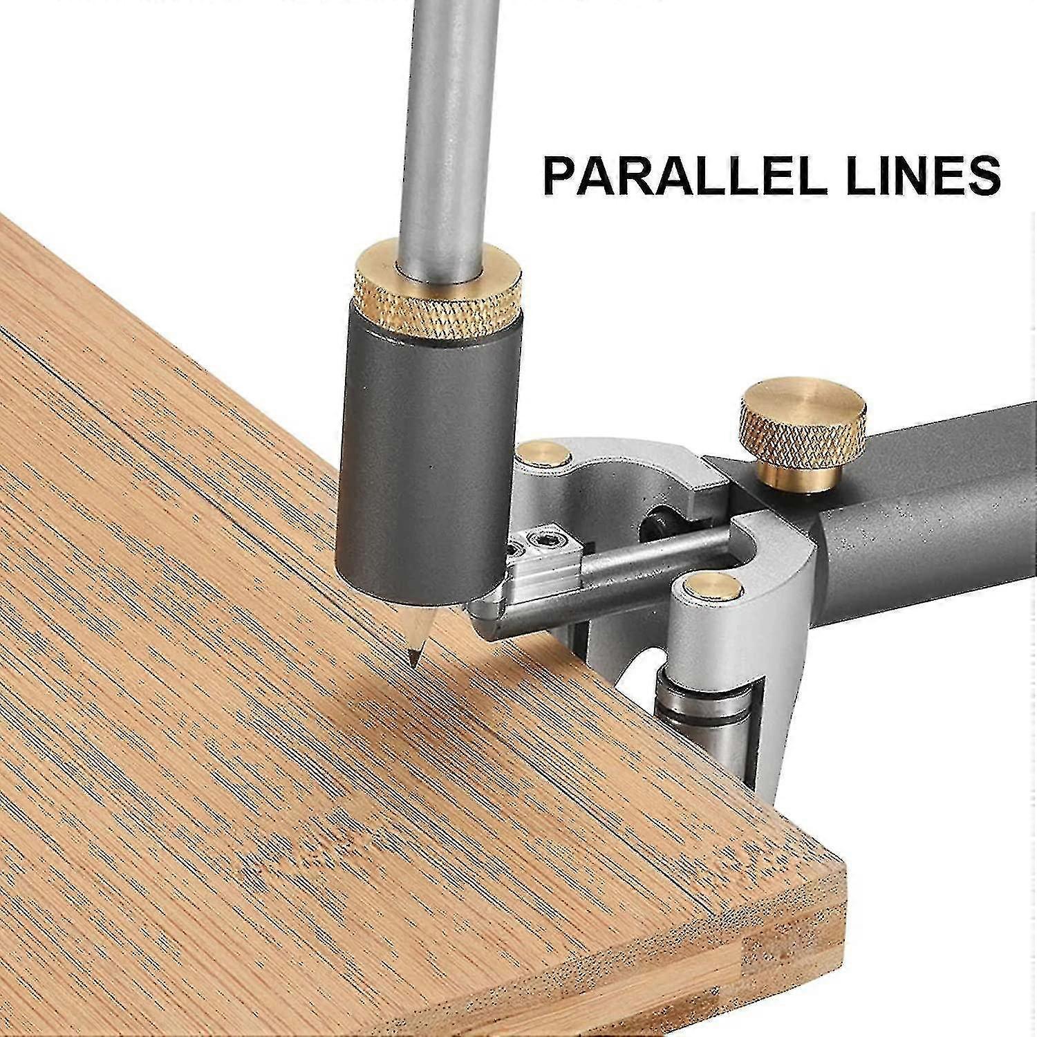 Outils de menuiserie, outil de dessin au trait parallèle de scribe à double usage, outil de dessin au trait parallèle à double usage, Di multifonctionnel