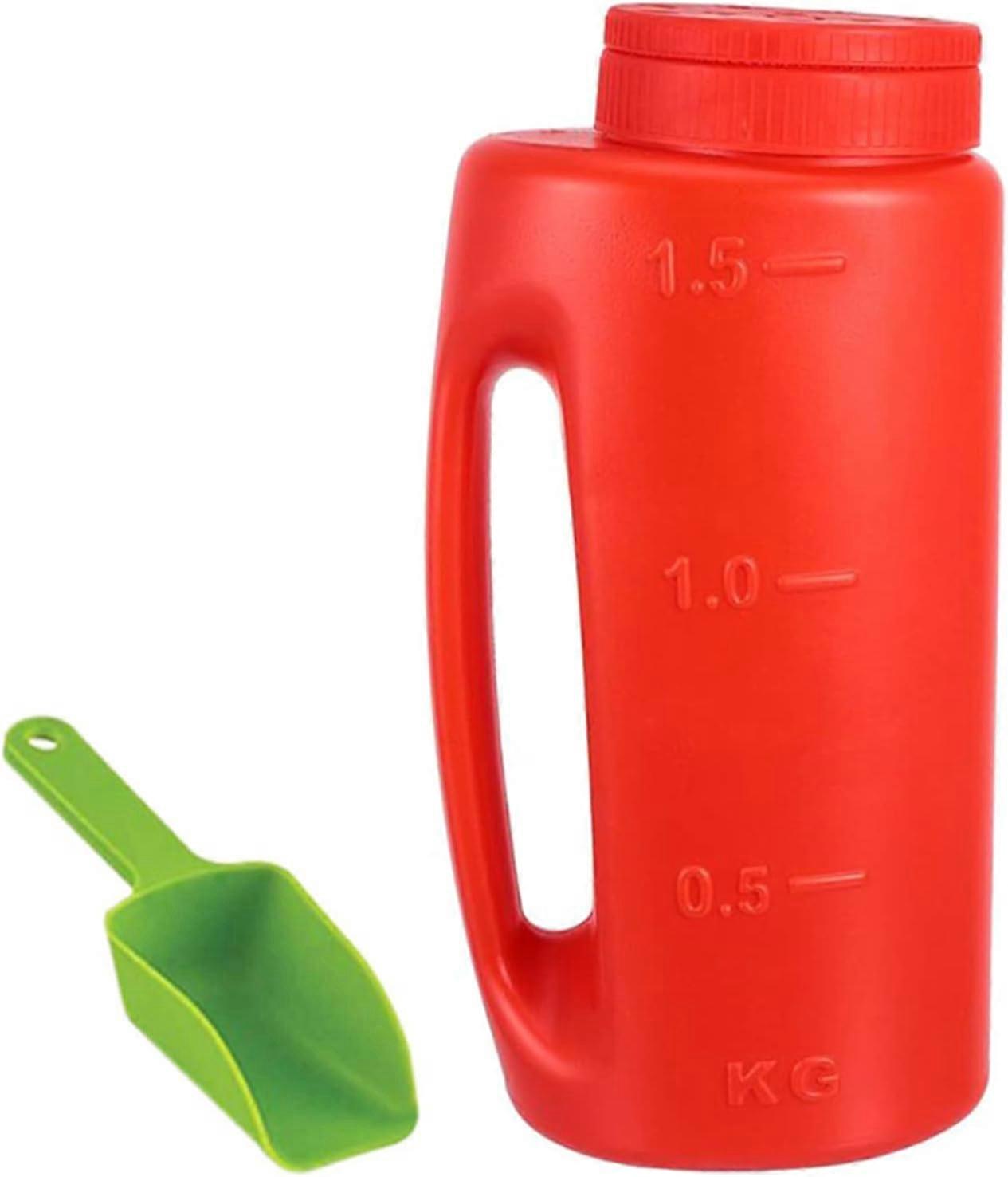 Diatomite spreader, with spoon and adjustable top, can also be used to melt ice, fertilizer and seeds (2L)