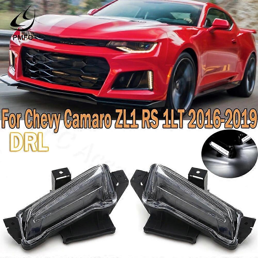 DRL LED Daytime Running Light Front Bumper Fog Lamp Day Light Clear Lens For Chevy Camaro ZL1 RS 1LT 2016 2017 2018 2019