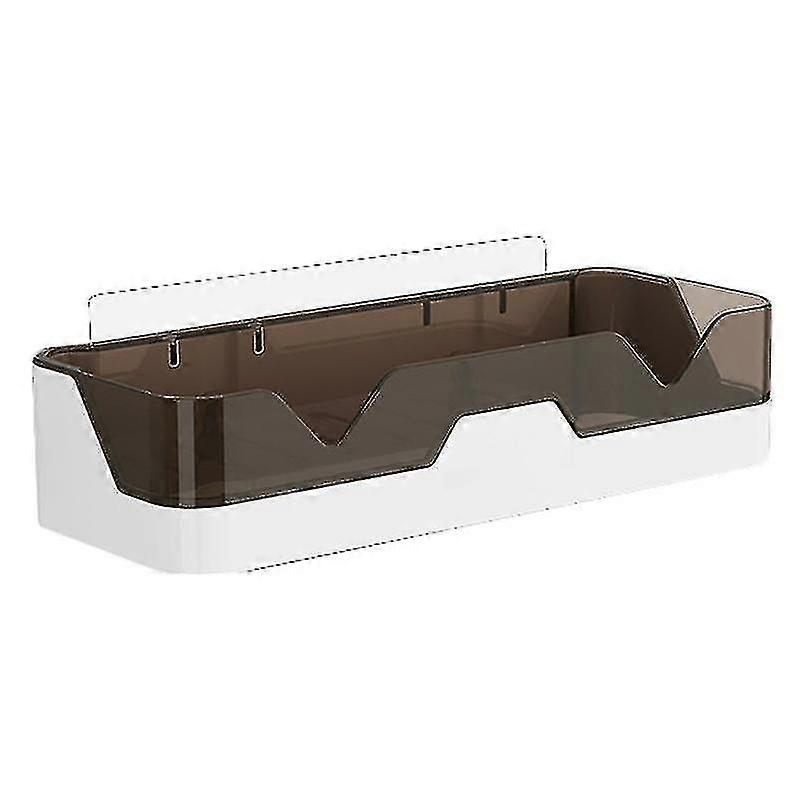 Wall-mounted Bathroom Shelf Punch-free Rack Storage Plastic Rack Gold