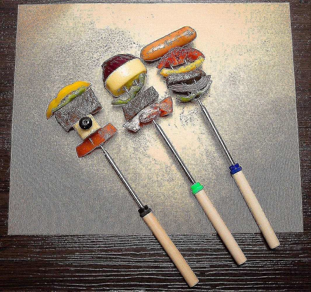 Pack Of 8 Skewers, Marshmallow, Roasting, Bbq, , Telescopic, Stainless Steel, Skewers, , Forks, For, Hot, Dogs, Bbq