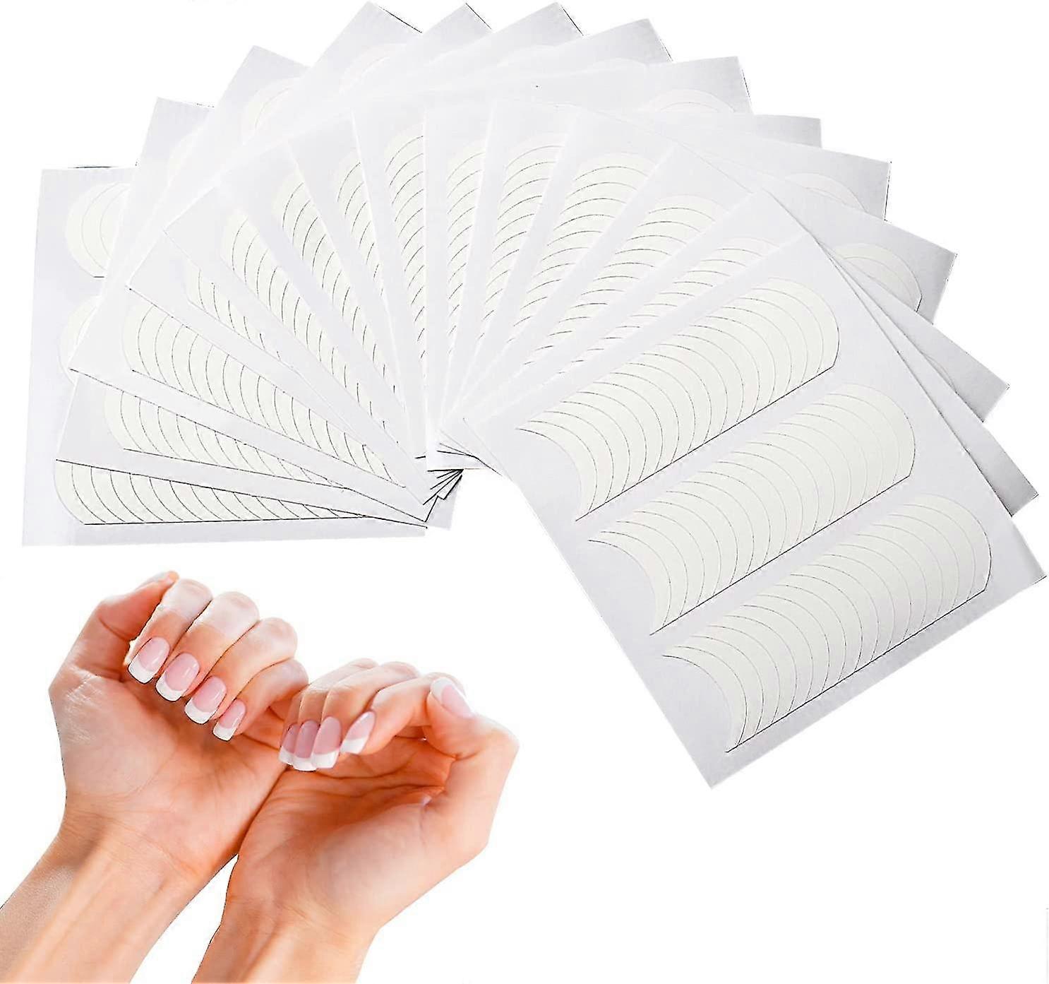 25 Sheets Self-adhesive Half-moon Shaped Manicure Stickers