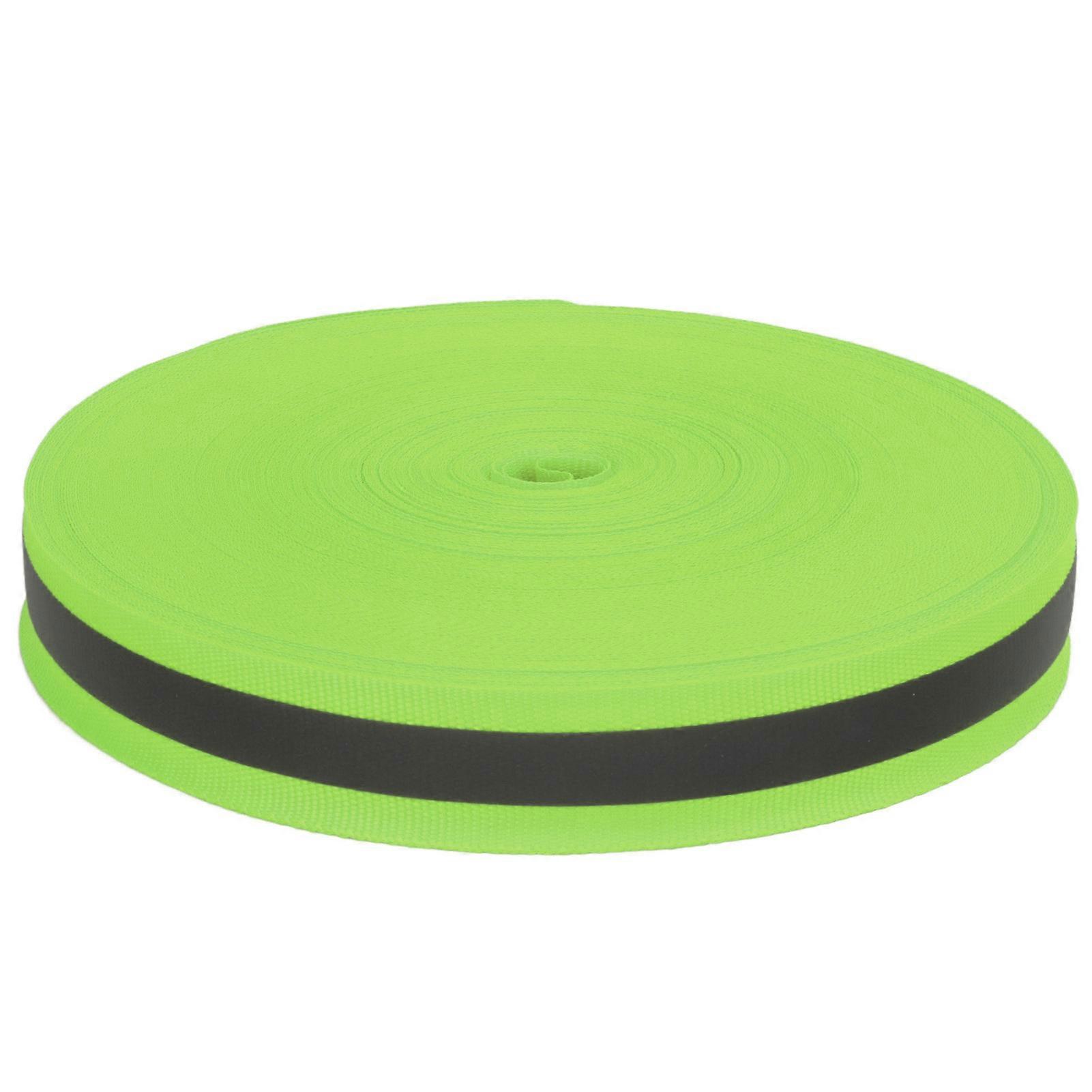 Reflective Ribbon Soft Durable Flexible Fluorescent Ribbon for Improving Night SafetyFluorescent Green