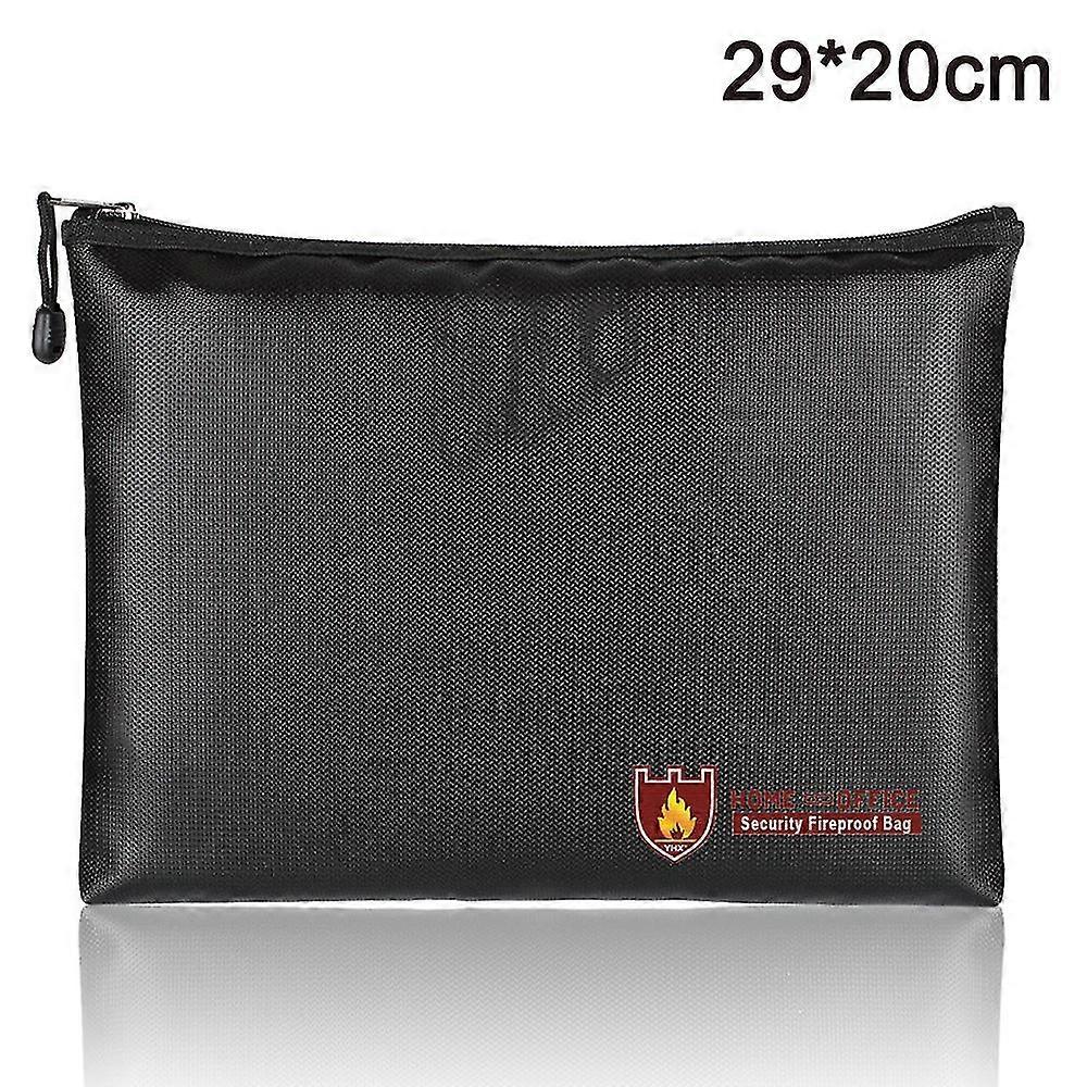 fireproof document bag with sealed zipper, fireproof and waterproof storage for a4 a5 documents, folders, cash, passport, tablet, 1 piece