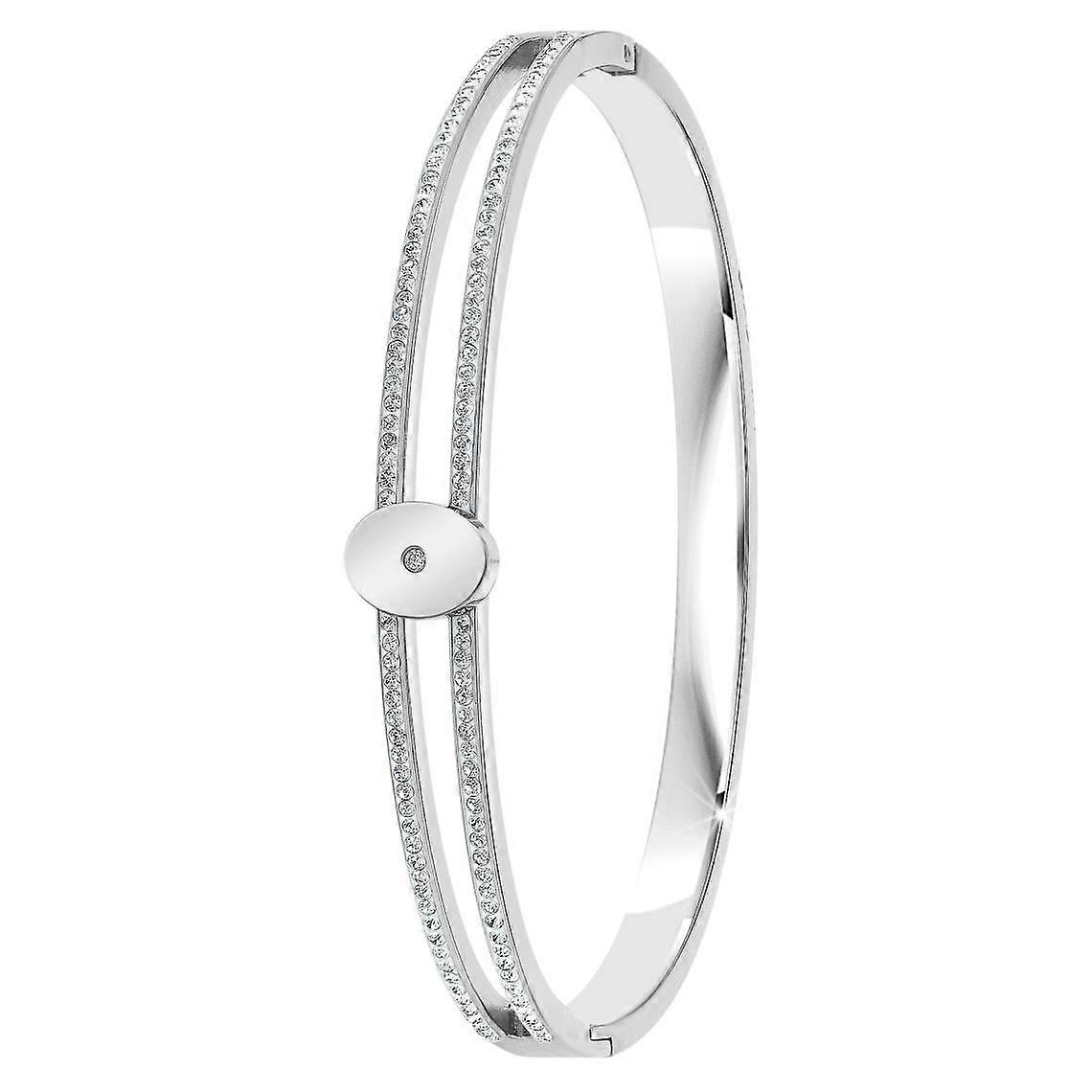 Jonc Femme  So Charm   - BD2922-ARGENT-DIAMANT - Bracelet Mode Argenté