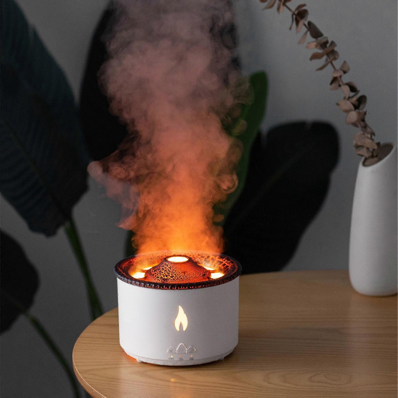 Flame Humidifier Mute Aromatherapy Machine Bedroom Light Fog Volume Air Purification Diffuser Aromatherapy Machine