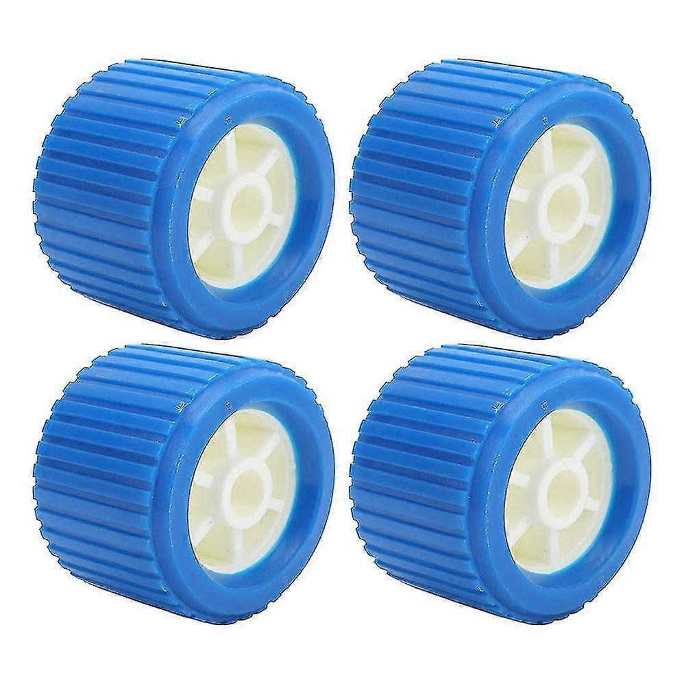 4pcs Bootsanhänger gerippte Wackelrollen, Anhänger Roller Boot Rampe Rollen Boot Heberäder Kit für