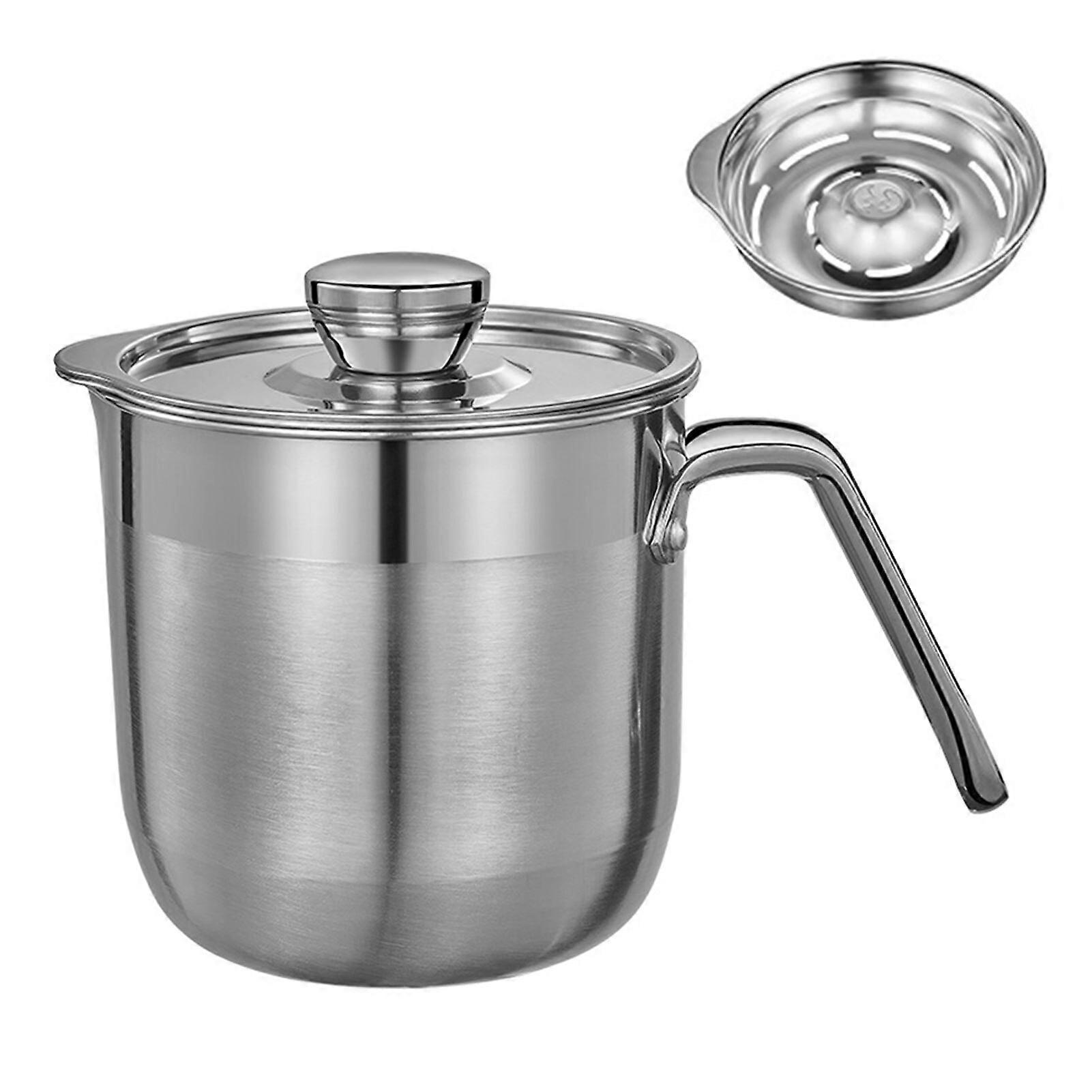 Large Capacity Stainless Steel Baking Kitchen Tool Yolk Filter Manual Cooking Handheld Portable Separator With Container