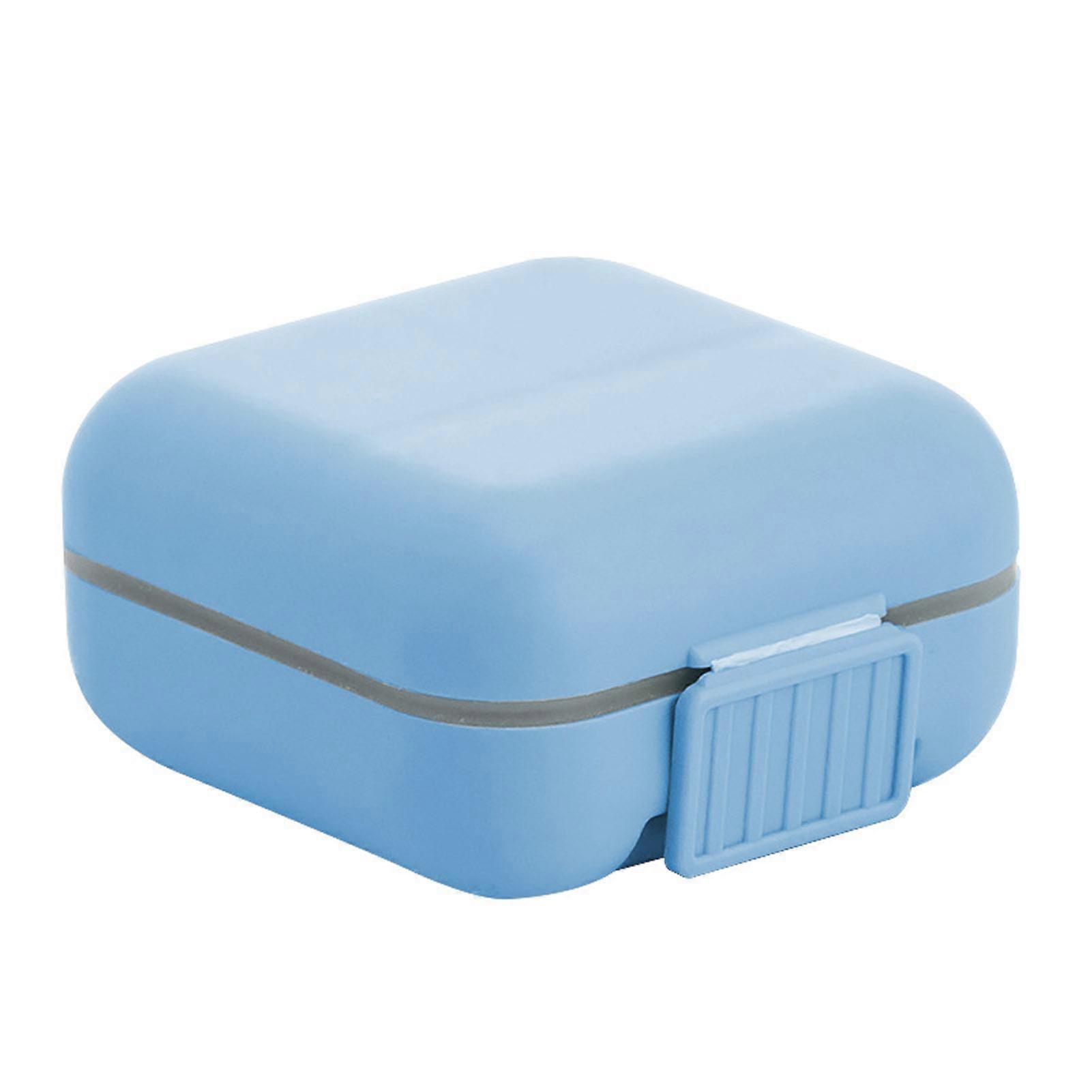 Mini Medicine Storage Box with Button Moistureproof Durable Medicine Storage Case for Journey